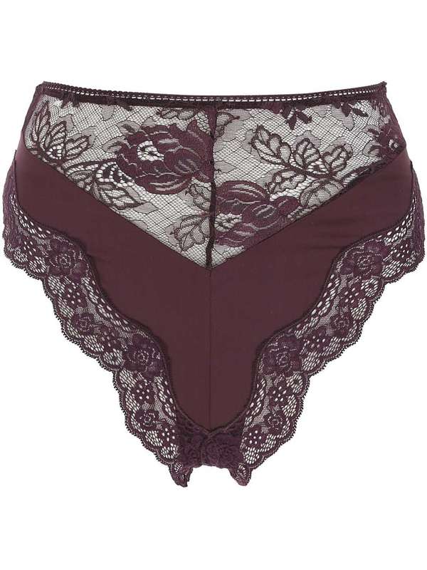 Purple Satin Lace Panties