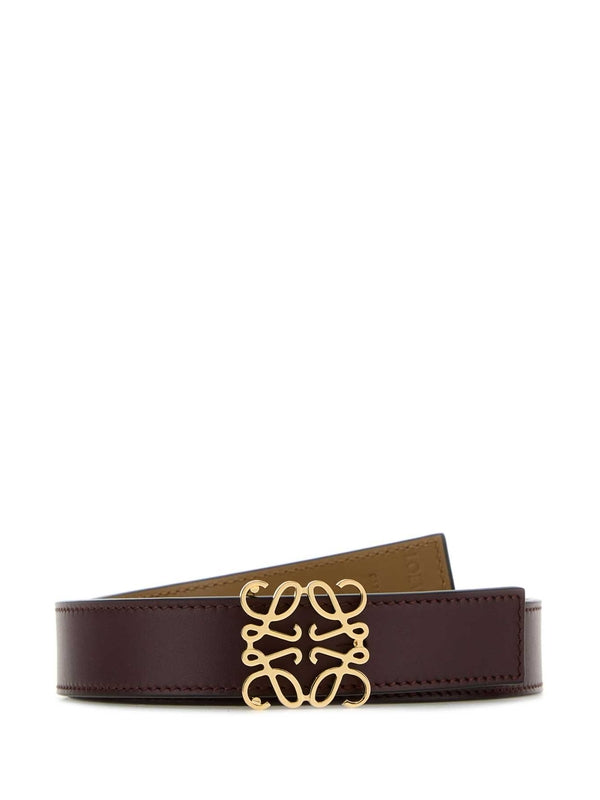 Anagram Logo Detail Leather Belt