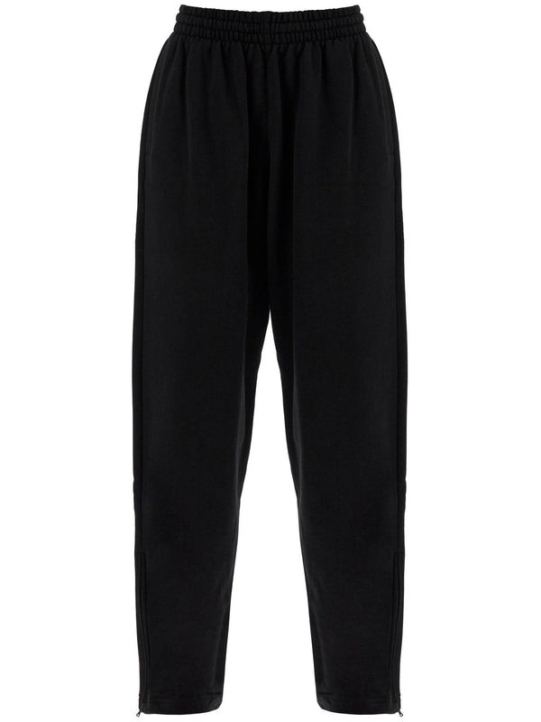 Black Cotton Track Pants