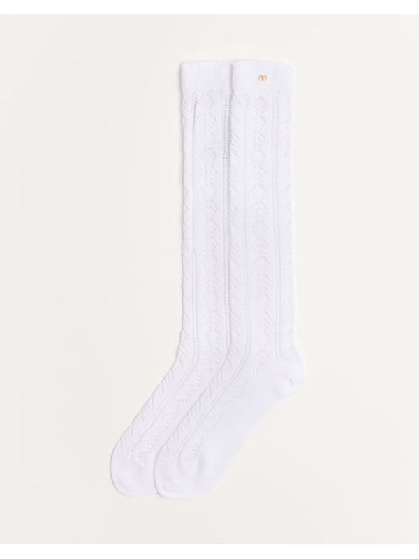 V Logo Punched Cotton
  Socks