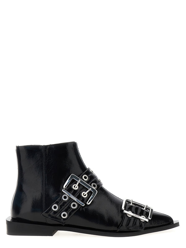 Buckle Strap Ankle Boots
