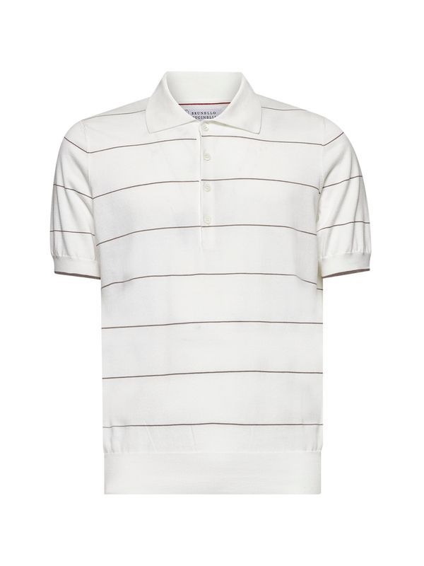 Striped Cotton Polo Shirt