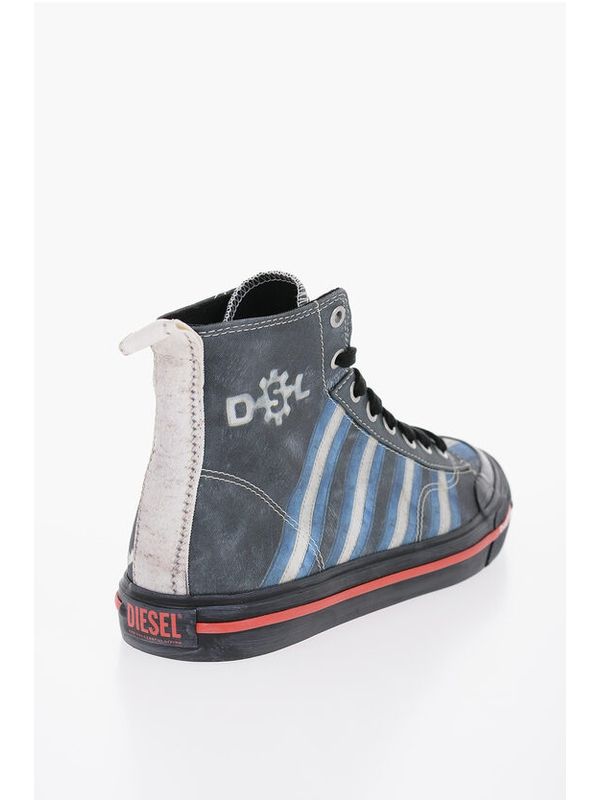 Printing Detail High-Top Sneakers