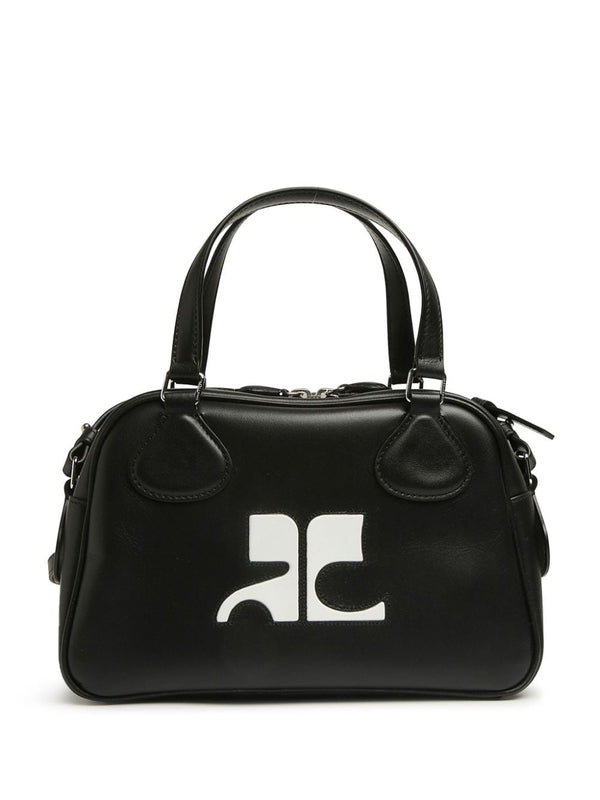 AC Logo Leather Tote Bag