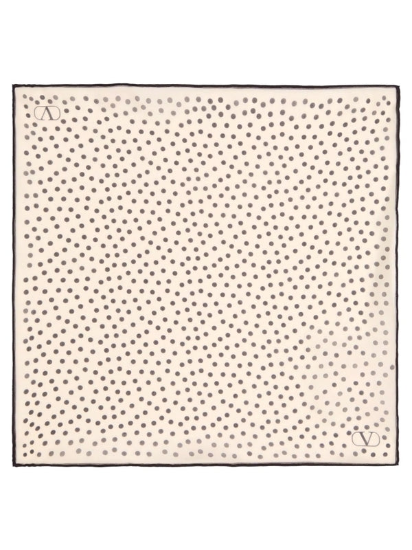 Valentino White Silk Mufflers