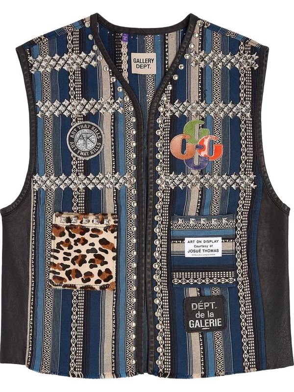 Highway Patchwork Wool Blend Knit Vest