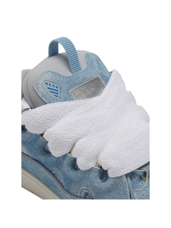 CURB Denim Lace-up Sneakers