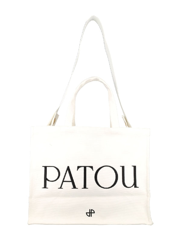 PATOU - Logo Embroidered Cotton Canvas Tote Bag - Jente