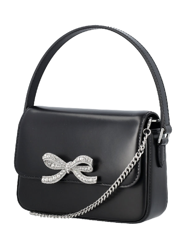 Bow Chain Leather Tote Bag