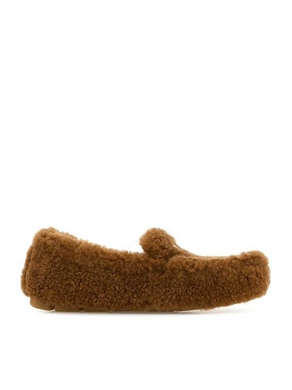 Triangle Logo Shearling Loafers