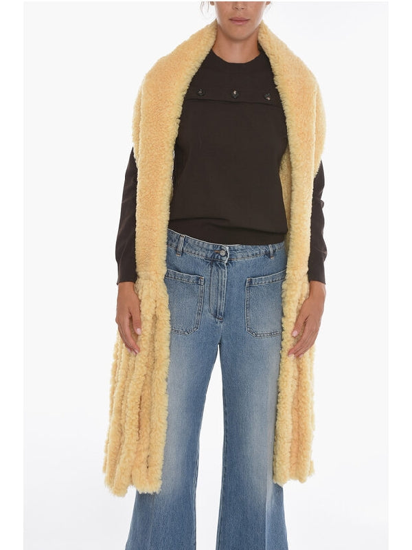 Fringe Shearling Scarf