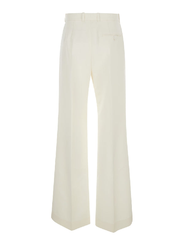 Wool Silk Tailored Pants