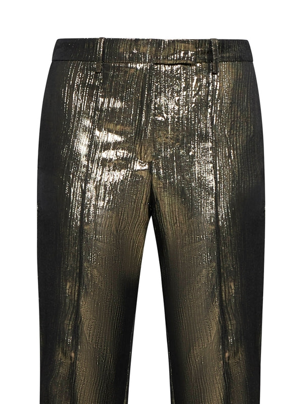 Metallic Straight Pants