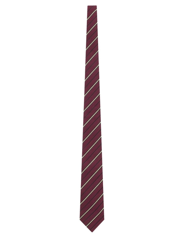 Saint Laurent Burgundy Neck Ties