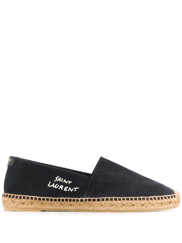 Saint Laurent Man's Canvas Espadrilles with side Logo Espadrilles