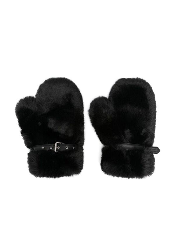 Fake Fur Detail Gloves