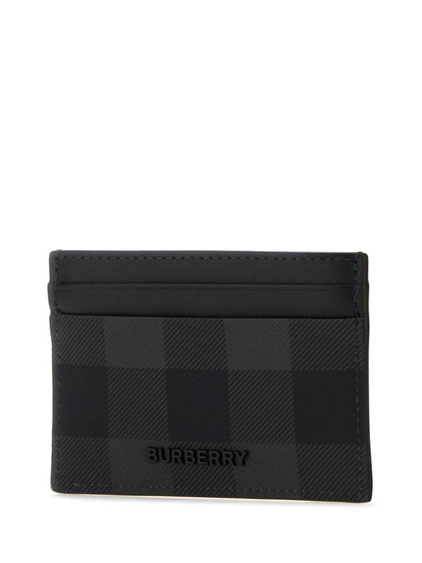 Burberry Grey Checked Card Holders