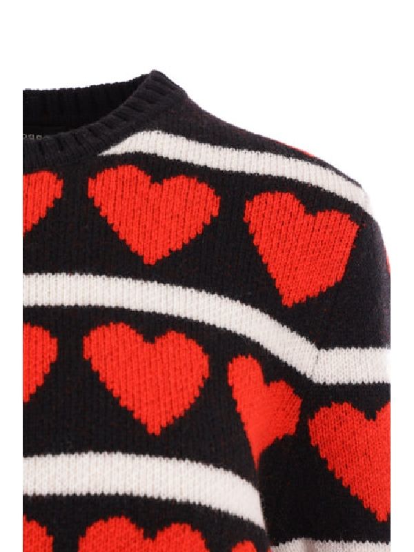 Heart Pattern Wool Knit