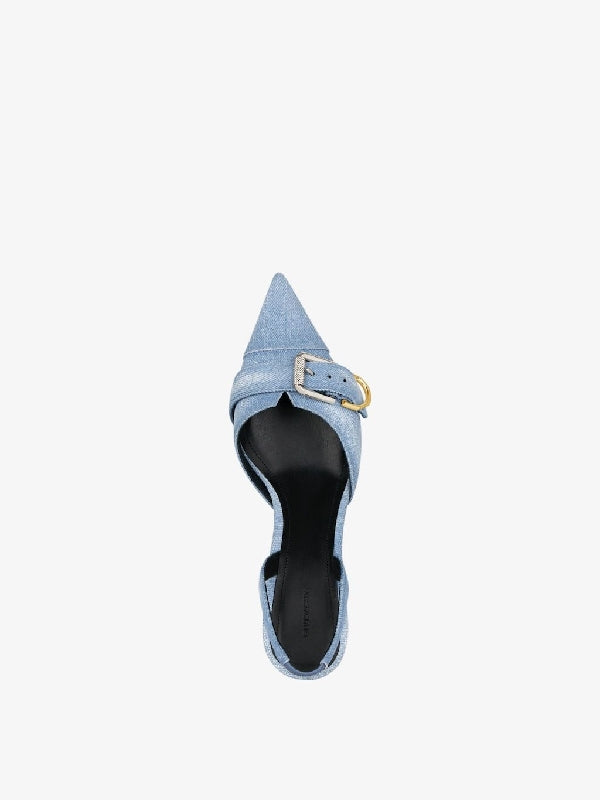 Voyou Buckle Embellished Slingback Heels