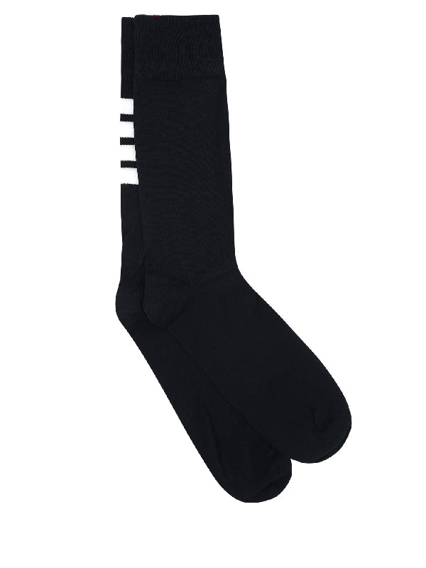 4-Bar Cotton Blend Socks