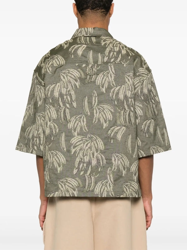 Aloe Printing Cotton Shirt