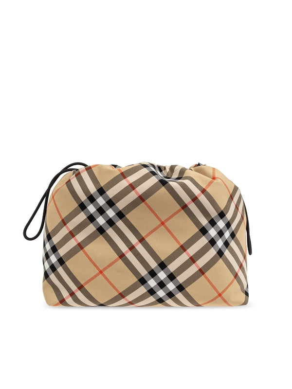 Ekd Check Pattern Pouch Bag