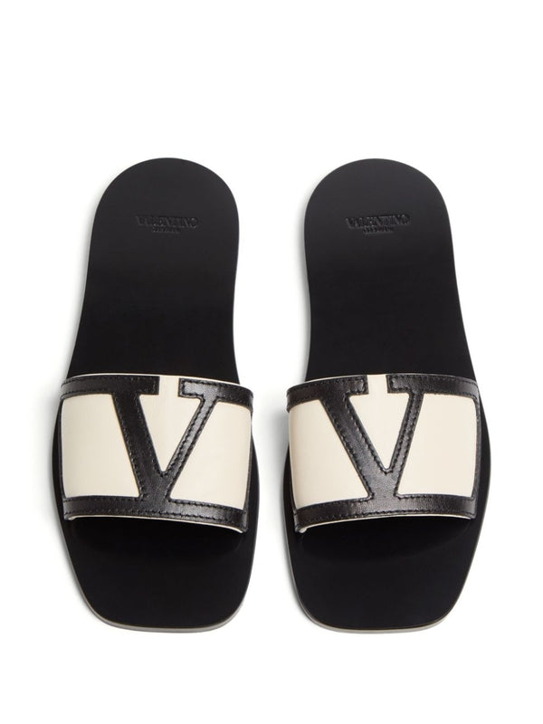 Valentino White Slides