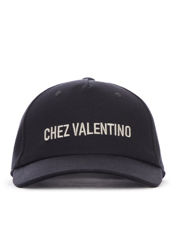 Valentino Black Ball Cap