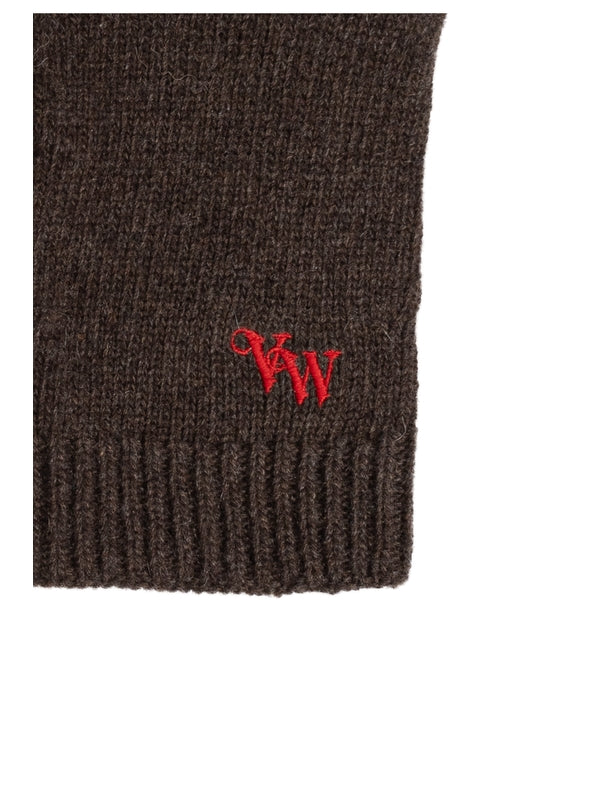 Logo Embroidered Cashmere Gloves