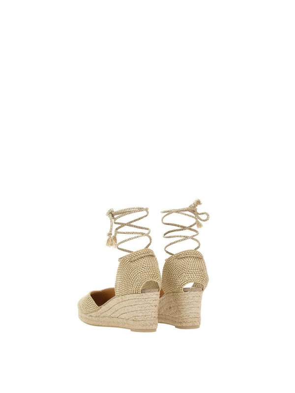 Castañer Beige Wedge Sandals