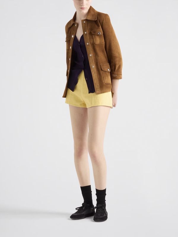 Back Triangle Logo Cotton Shorts