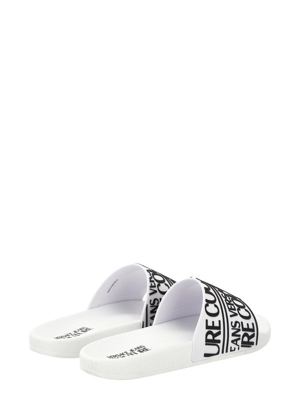 Versace White Slides