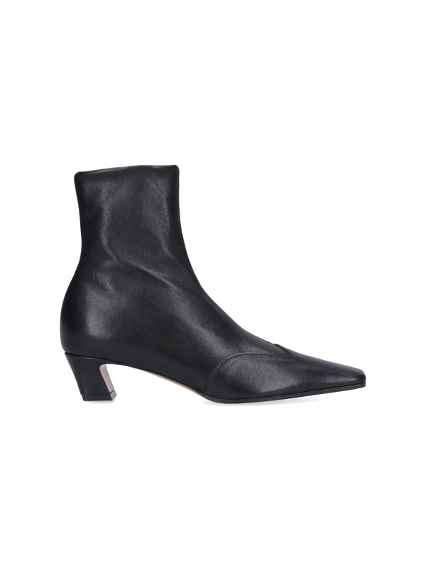 Khaite Black Ankle Boots