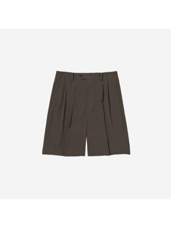 Pleated Wool Shorts