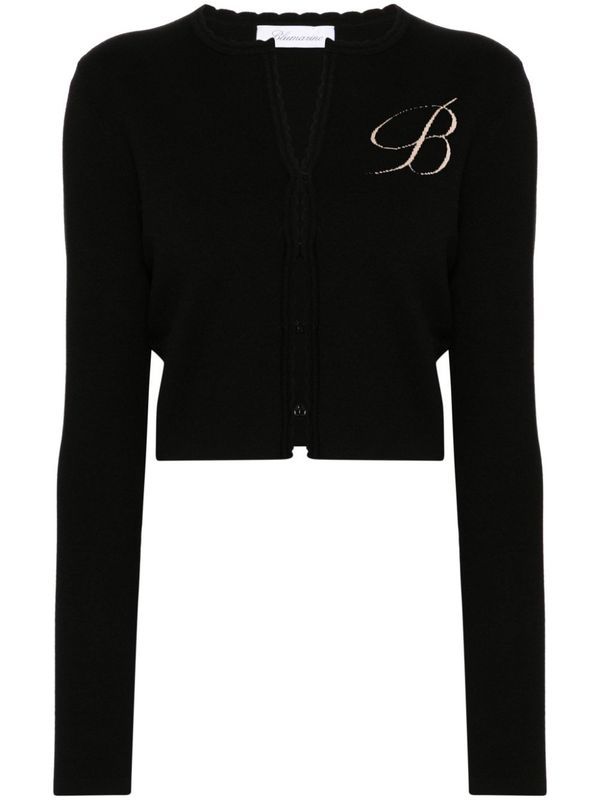 Logo Jacquard
  Cropped Cardigan