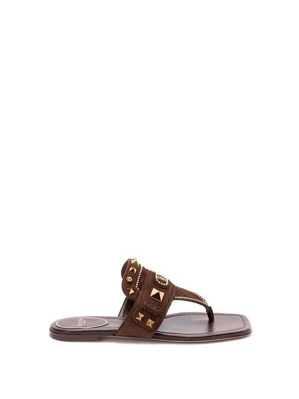 Vg Plaster Logo Leather Flip-flop Sandals