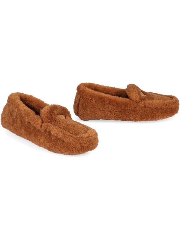 Triangle Logo Shearling Loafers