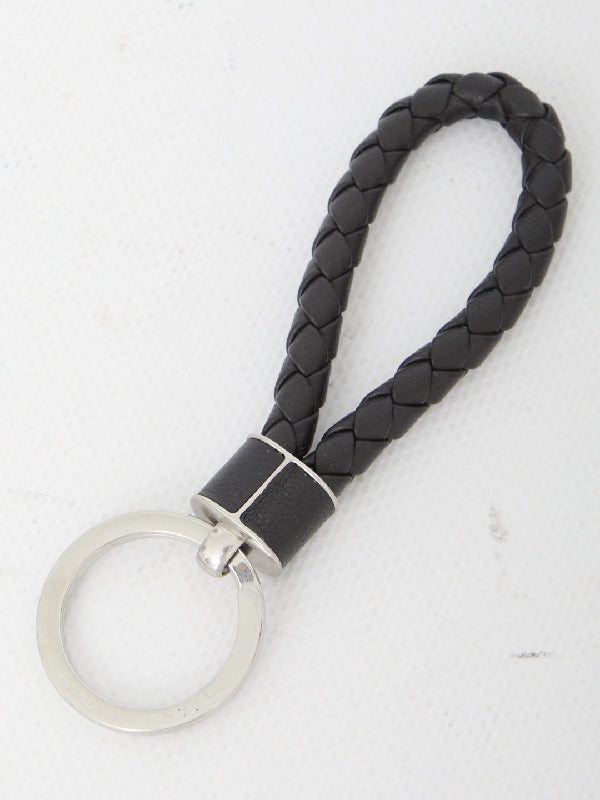 Intrecciato Leather Keyring