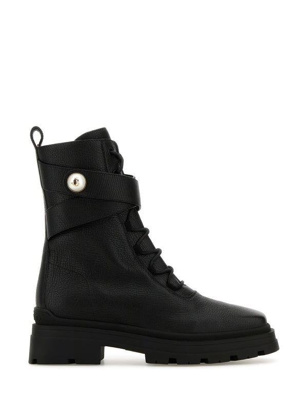 Noemi Leather Lace-up Boots