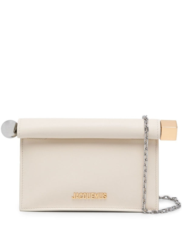 Rond Carre Small Leather Clutch Bag