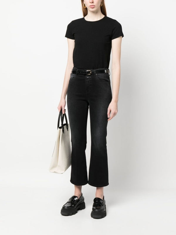 Black Crewneck Short Sleeve
  Cotton T-Shirt