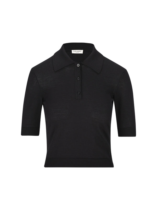 Cassandra Logo Cashmere Wool
  Polo Shirt