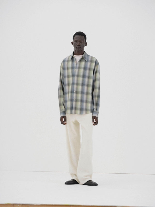 Auralee Super Light Wool Check Shirt