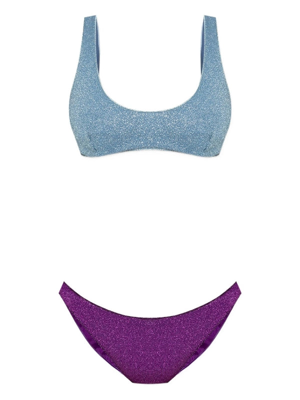 Oseree Sky Blue Purple Beachwear