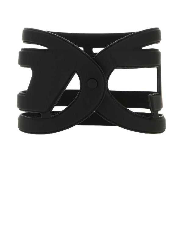 Oval D Faux Leather Belt