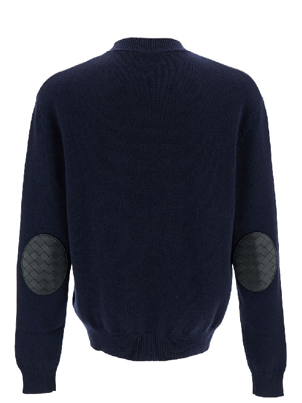 Intrecciato Patch Crewneck Knit