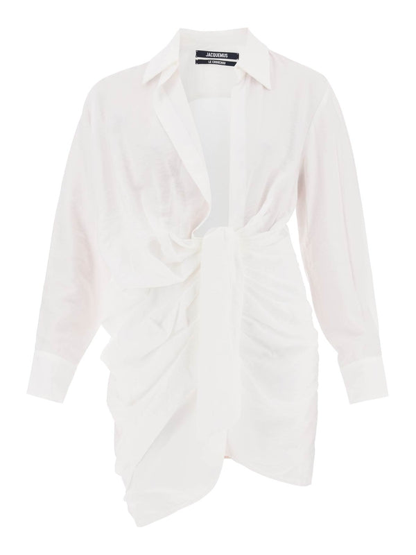 JACQUEMUS - Bahia Drape Mini Dress - Jente