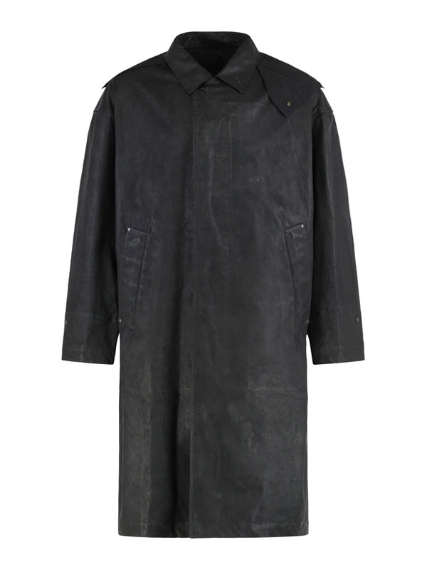 Cotton Black Hoodie Coat