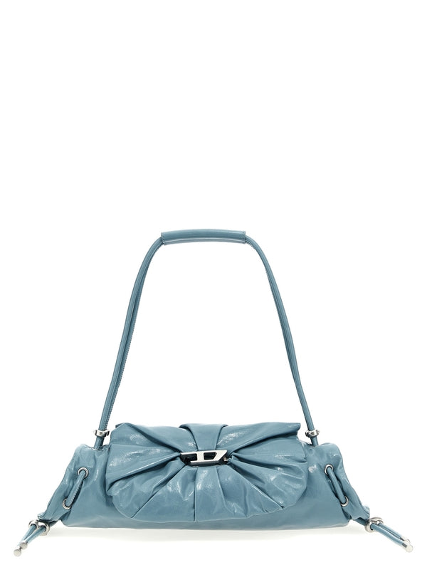 Scrunch-D Logo Leather Shoulder Bag