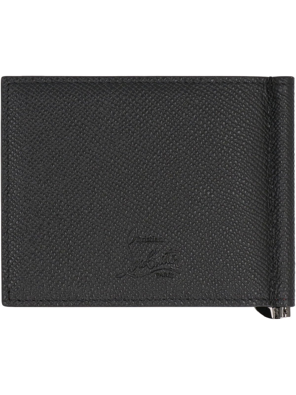 Groovy Logo Leather Money Clip Wallet